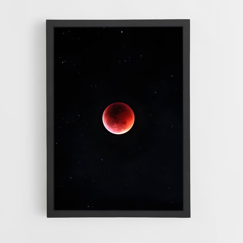 Poster Lune de sang envoûtante – affiche Système solaire (vue 2)
